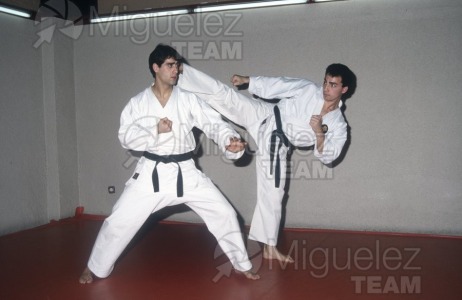 Reportaje gráfico del karateca Jose Manuel Egea (Madrid) 1986.