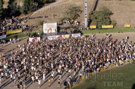 Maratón Popular de aeróbic en el polideportivo Municipal de La Elipa (Madrid). 1996