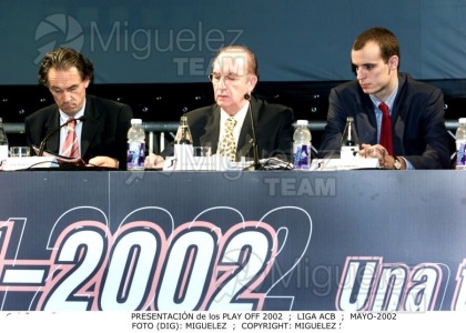 Presentacion Play Off de la Liga ACB de Baloncesto (Madrid) 2002.