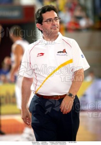 Partido amistoso de baloncesto, entre España-Grecia (Madrid) 2004.
